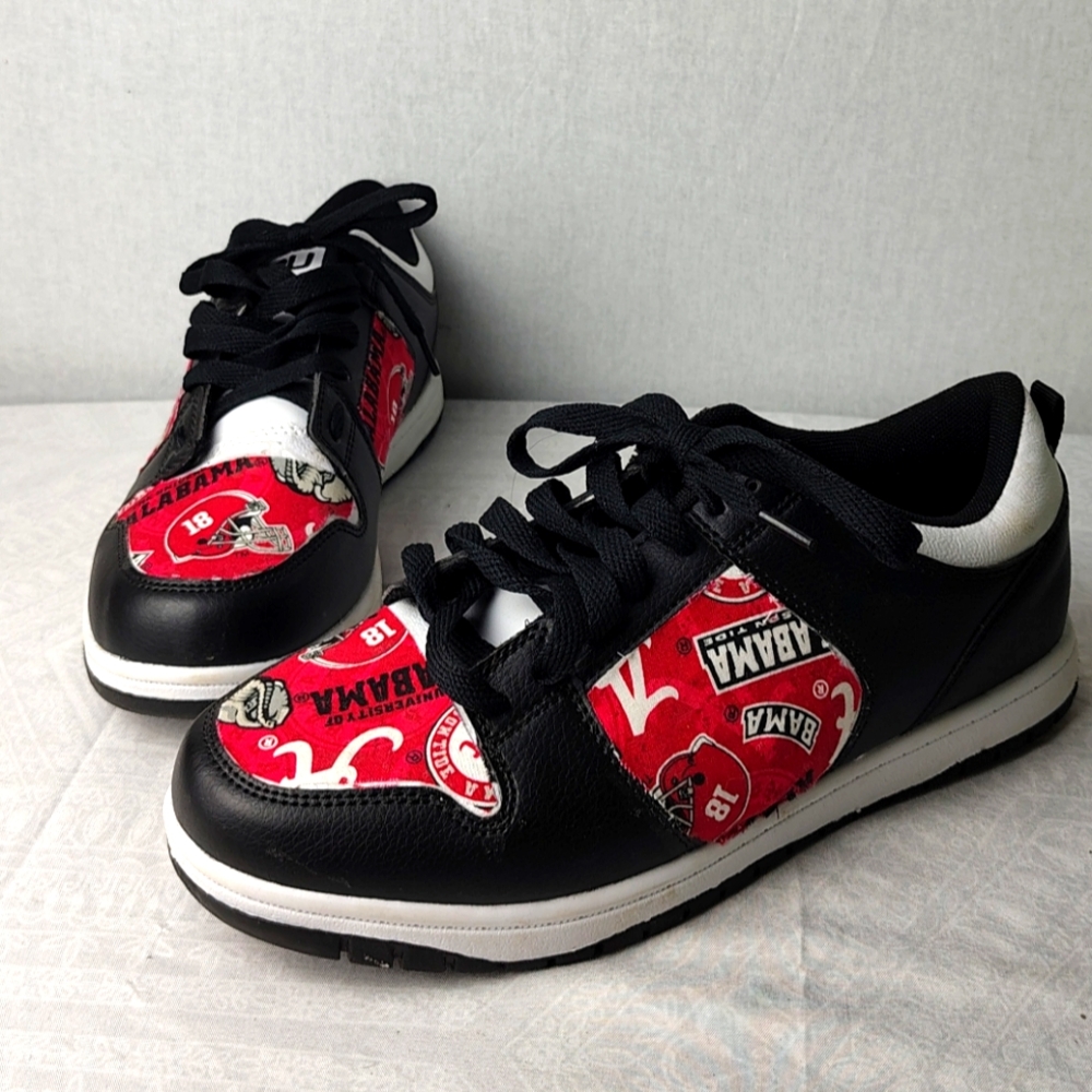 FUBU Men's Upcycle Crimson Tide University Alabama Men’s Icon Low-Top Sneakers 8